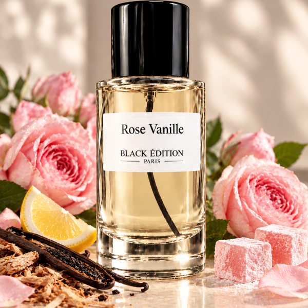 Parfum Black Edition senteur "Rose vanille" 50ml